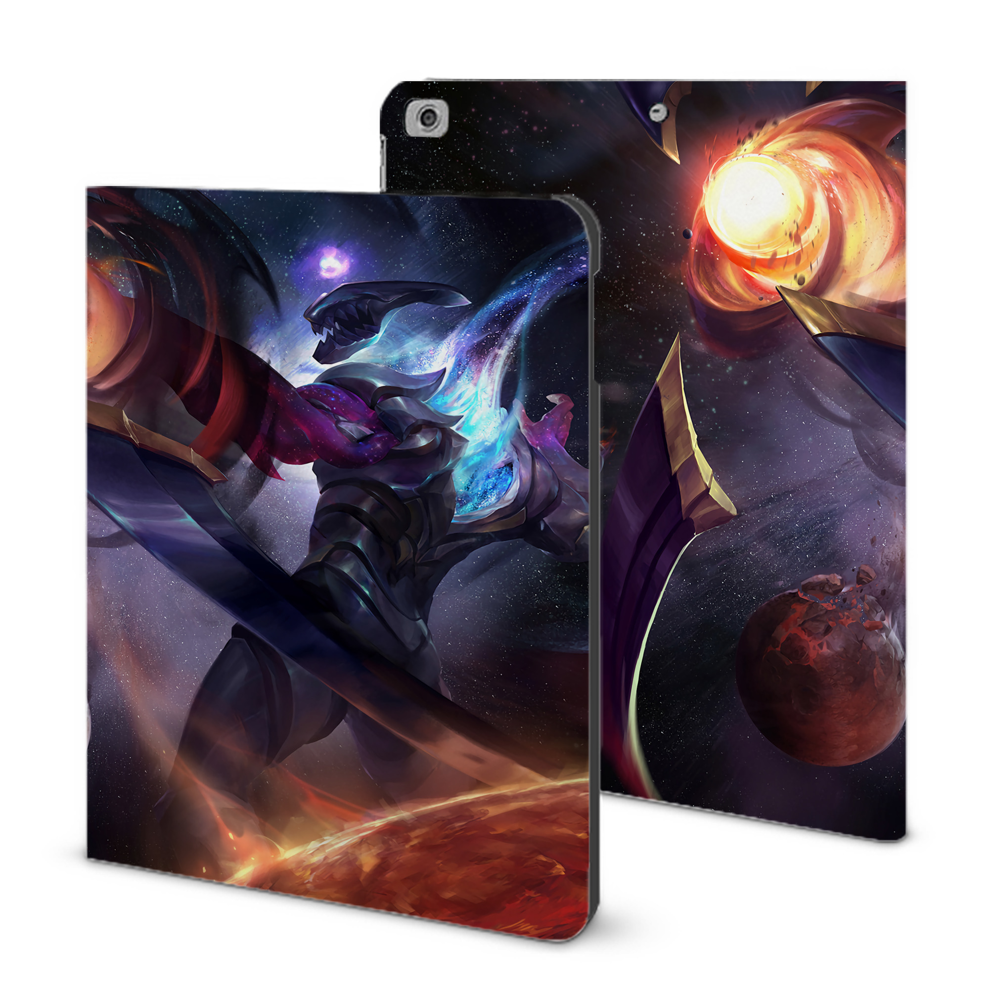 （画像用） リーグ・オブ・レジェンド League of Legends LOL IPad ケース ブック型 PUレザー TPU 耐衝撃 軽量 薄型 ペン収納なし 全面保護 IPad 各モデル対応